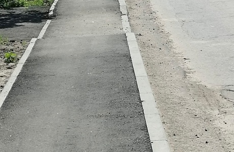 В Белинском завершились работы по благоустройству тротуара на улице Садовая